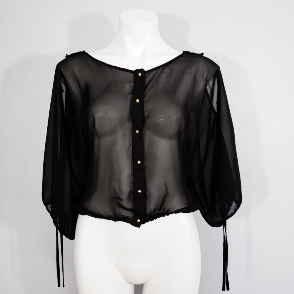 ☀️ Bongo Crop Sheer Lace Top ☀️